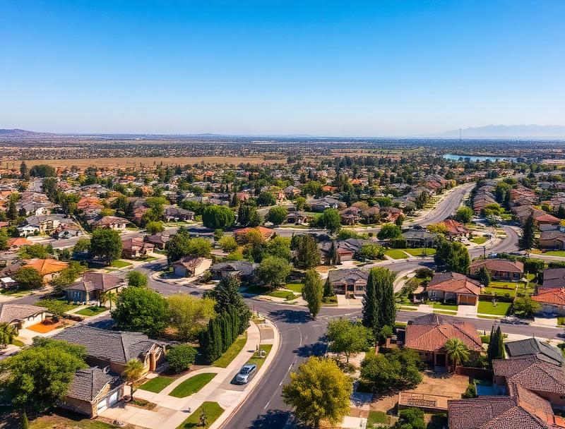 Family-friendly residential streets in the Arlanza neighborhood of Riverside, California with classic ranch-style homes