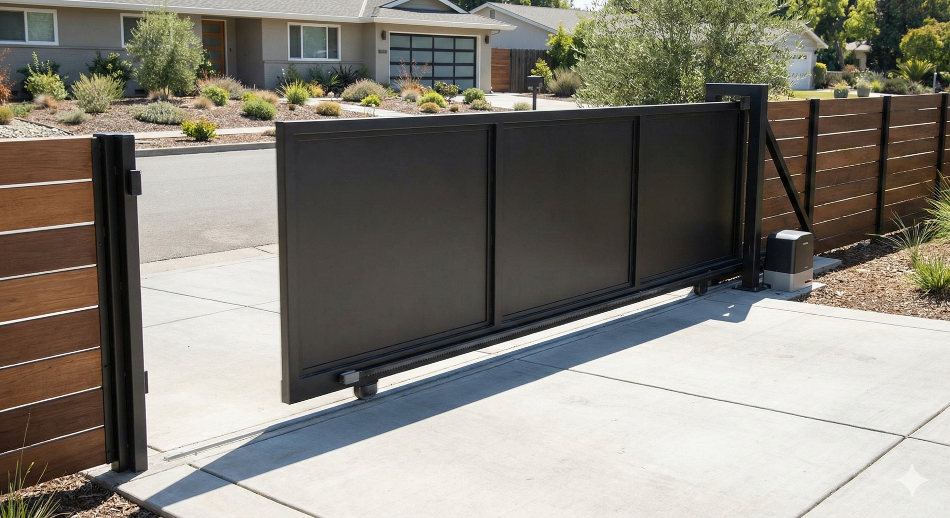 Sliding gate opener system