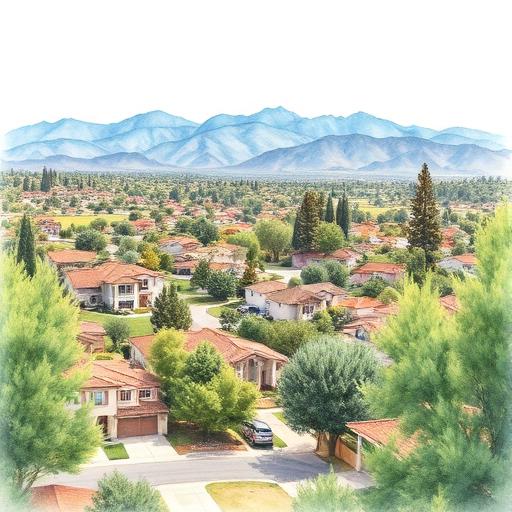 Central Upland residential neighborhoods with established homes