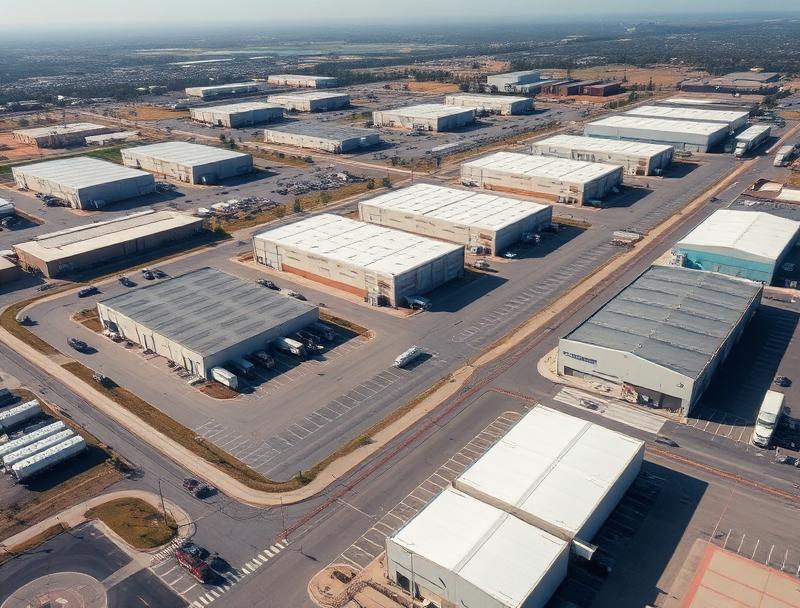 Industrial warehouses and distribution centers in Hunter Industrial Park, Riverside, California