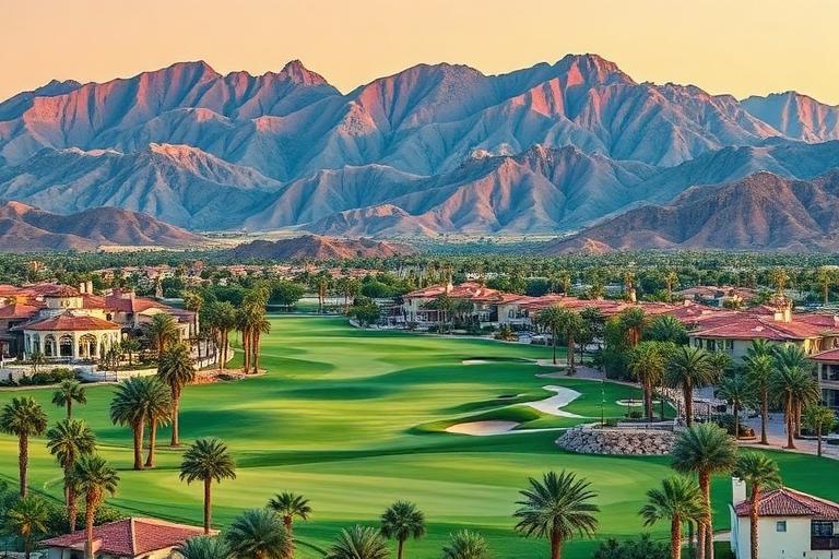 La Quinta with Santa Rosa Mountains and golf course community
