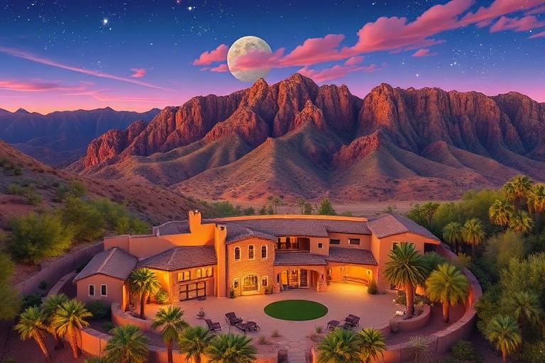 La Quinta Cove neighborhood with Santa Rosa Mountains surrounding