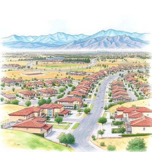 North Fontana foothill homes with San Gabriel Mountain backdrop