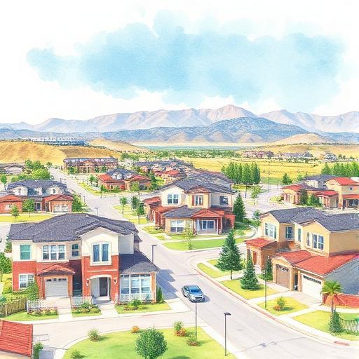 Ontario Ranch master-planned community with modern homes and mountain views