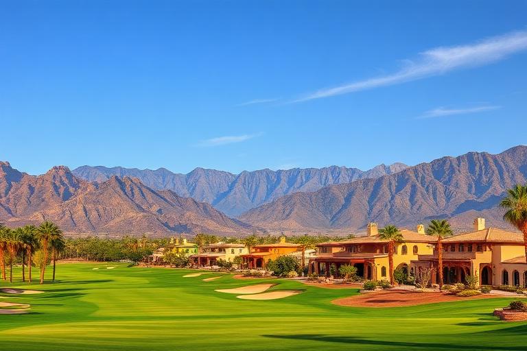 PGA West golf course community in La Quinta with mountain views