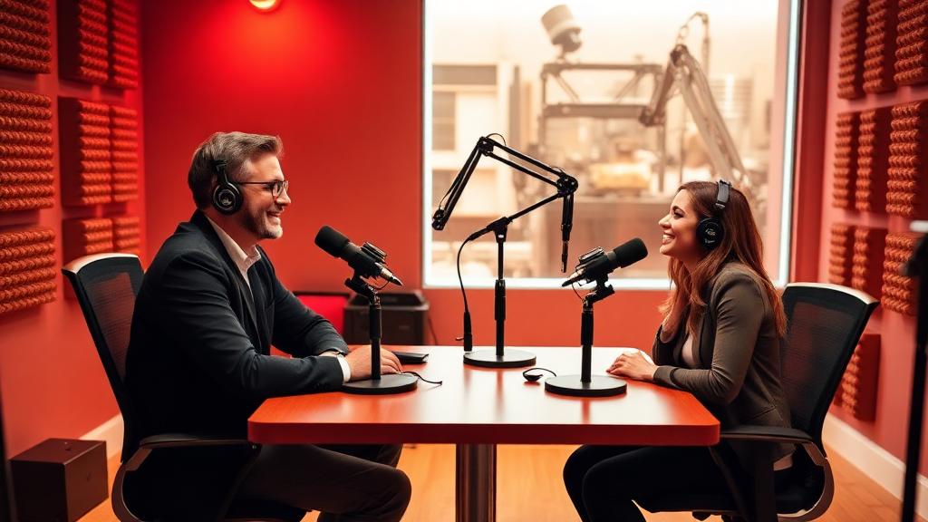 Podcast hosts discussing gate automation