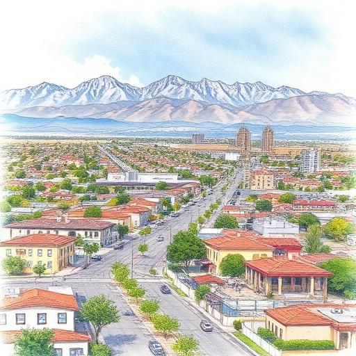 East San Bernardino neighborhoods with mountain backdrop