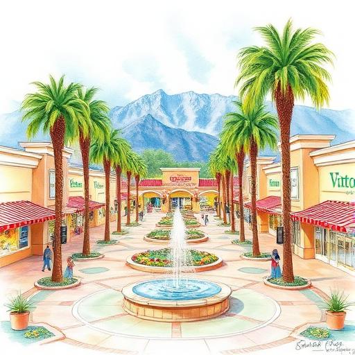 Victoria Gardens area in Rancho Cucamonga with modern homes and shopping center