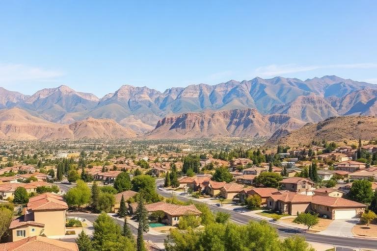 Wildomar California residential community with mountain backdrop